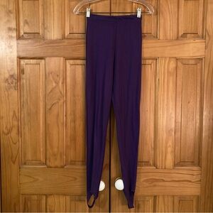 NWOT One Step Up Vintage 80s Pants Pull On Stirrup Purple Women's Size S Small